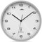 Monzana® Horloge Murale Radio pilotée à Quartz silencieuse Blanc/Argent Ø 31cm trotteuse Changement d'heure Automatique
