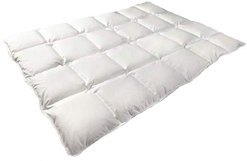 Mayaadi-Home Daunendecke 155x220 cm | 1550g Bettdecke, 15% Gänsedaunen 85% Federn | 100% natürliche Baumwolle | Made in Europe | Steppdecke geeignet für Allergiker, Ganzjahresdecke | HS44