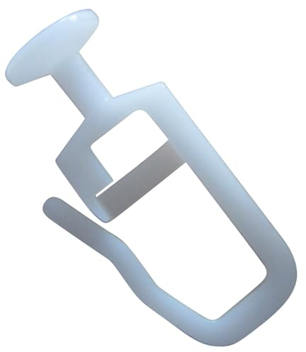 rewagi - 100 Stück Hochwertige Gardinengleiter, Faltenlegehaken - Gleiter mit Rundkopf 9 mm - Innenlauf 6 mm - Farbe: weiß