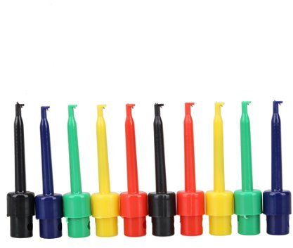 5 Pairs Multimeter Part Colorful Hook Clip Grabber Test Probe for Electronic Testing