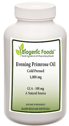 Evening Primrose Oil - Cold Pressed 100 mg of Natural Sourced GLA - 1,000 mg
