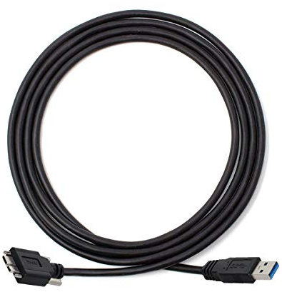 Cablecc USB 3.0 A Type Câble Mâle à Micro USB 3.0 B Mâle avec Vis de Panneau de Montage pour Disque Dur Mobile Téléphone 3M