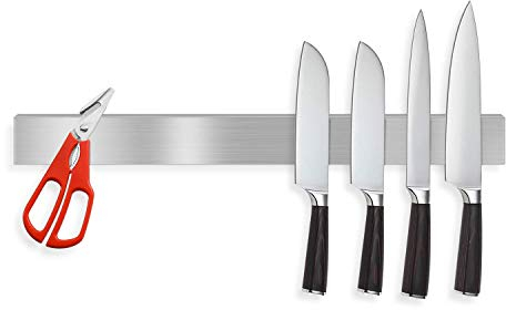 MASS DYNAMIC Magnetic Knife Holder for Wall – 50cm Stainless Steel Knife Rack with Strong Magnets, Wall-Mounted Kitchen Utensil & Tool Organiser, Easy-Clean, Sleek Storage Solution