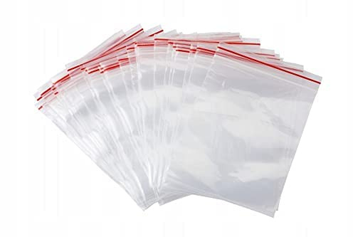Emi4U Grip Seal wiederverschließbare Plastikbeutel, 100 Stück, Zip-Lock-Aufbewahrungsverschluss, Plastikbeutel, 6 x 8 cm