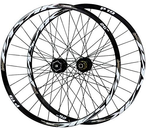 SJHFG 29-Zoll Fahrrad Laufrad Vorderrad,Doppelwandig Scheibenbremsen 7-11 Geschwindigkeit Mountainbike-Radsatz 15/12MM Laufwelle (Color : Gold, Size : 29in/15mmaxis)