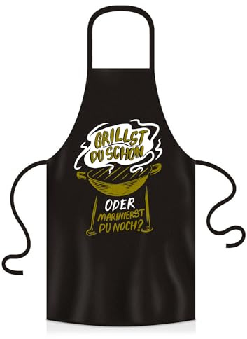 YORA Grillschürze für Männer Vatertagsgeschenk - Kochschürze lustig [inkl. Urkunde] - lustige Geschenke zum Vatertag - Geschenkideen Opa & Papa - Lustig
