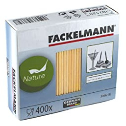 Fackelmann 5766250 Zahnstocher aus Holz, Zahnstocher aus Holz, Zahnstocher, Holzspieß, Zahnstocher, Spieß, Holz, Pappe, 6,5 cm (400 Stück) | Fertige Vorspeisen mit einem Handgriff Praktisches Naturholz, 400 Stück für lange Servieren, Format 6,5 cm, für Obst und Käse
