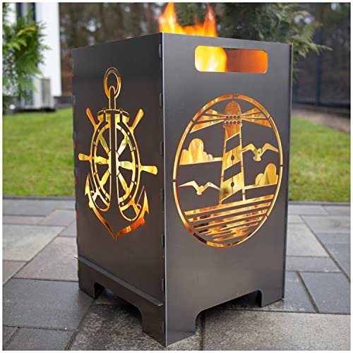 tuning-art FK06 Cestino del fuoco Barile del fuoco ciotola del fuoco Pluggable grande 50x30x30, Taglia:Ancora 45L