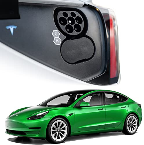 Shop4EV Tesla Model S / 3 / X/Y * DC Connector Cap - Elastic Cover Made of Durable Rubber to Protect Against Moisture, Dirt and Corrosion, Tailored Accessory for Car