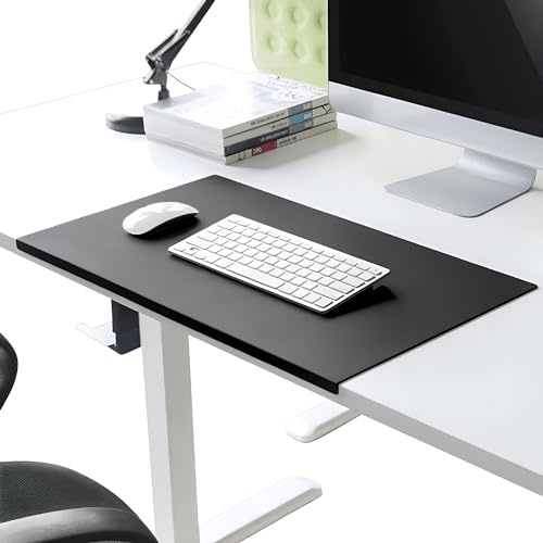 Sous-main de bureau extra large en cuir PU avec rebord,Tapis de bureau étanche avec protection des bords,Antidérapant et pour ordinateur
