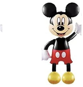 madeokoltd BALLONS FOIL GÉANTS MICKEY MINNIE MOUSE POUR FÊTE D'ANNIVERSAIRE 110CM DÉCOR UK (Mickey Mouse - Rouge/Noir) (82)