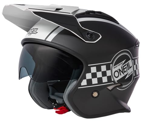 O'NEAL | Motorradhelm | Enduro Adventure Street |ABS-Schale, integrierte Sonnenblende | Volt Helmet Cleft V.24 | Erwachsene | Schwarz Weiß | Größe L