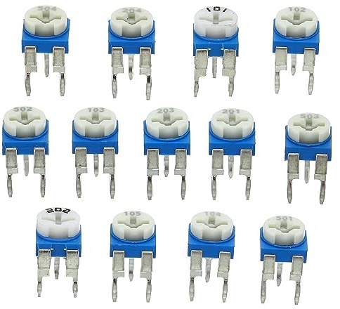 PATIKIL Variabel Widerstand Sortiert Kit 65Stk 100 bis 1M Ohm 10 Typen Trimmer Potentiometer Einstellung Sortiment Set für Elektrisch