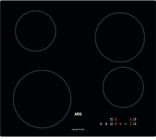 AEG Série 3000 - Plaque de cuisson complète à induction IBX64200CB - 4 zones de cuisson - 60 cm - Contrôle tactile - Contrôle précis de la chaleur - Fonction booster - Verrouillage par clé - Noir
