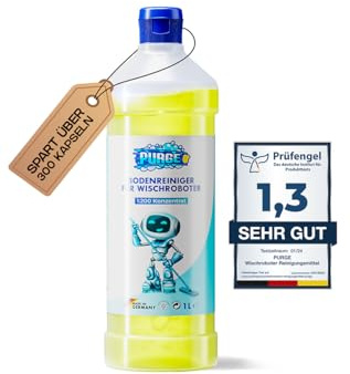 PURGE Wischroboter Reinigungsmittel Konzentrat | 1:200 | Bodenreiniger für Roboter von Roborock | Reinigungsmittel Saugroboter | Reiniger Wischroboter | Bot Floor Cleaner Original