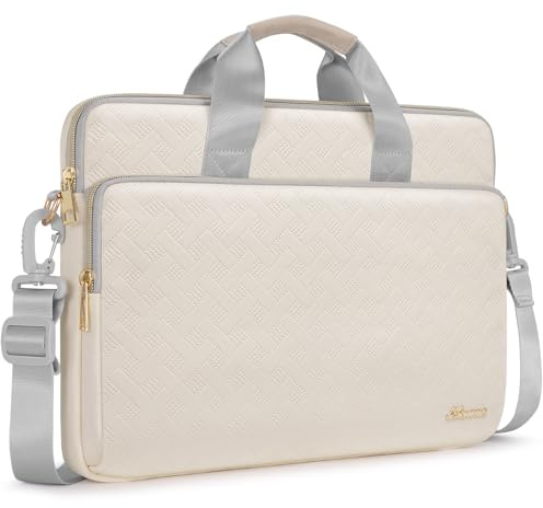 KIZUNA 13.3 Zoll Laptoptasche Notebook Tasche Laptop 13 Hülle für MacBook Pro 14 M3/Lenovo IdeaPad Flex 5 Gen 8 14/IdeaPad Flex 5i/ThinkPad X1 Carbon/HUAWEI MateBook/Swift Go 14/Dell Sleeve,Beige