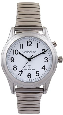 Verbalise Men's Radio-Controlled Talking Watch Speaks Time, Date etc; Ideal for Blind, Visually Impaired and Elderly; UK No1;