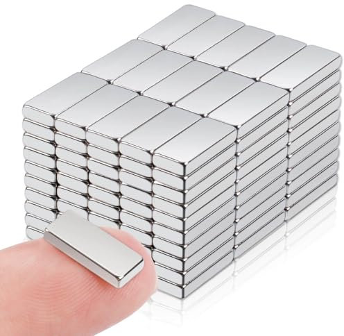 120pcs Fridge Magnets, Small Rectangle Magnets for Whiteboard, Muti-Use Neodymium Bar Magnet s for Crafts, Small Whiteboard Magnet Strong Magnetic Strips for Fridge, Refrigerator, DIY, Office