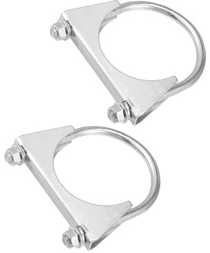 INFINAUTO Round U Bolt Muffler Exhaust Clamps for Car / 2.75 ID 70mm / 2 Pcs Stylish Design