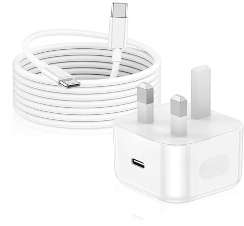 iPhone 17 16 15 Charger Cable and Plug, 20W Apple USB C Charger Type C Cord 2M Fast Charging for iPhone 17 Air/16 Pro/16 Pro Max/15 Pro/15 Plus/iPad Pro Air