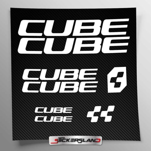 Stickersland® Kit adesivi compatibile con telaio CB Bianco Lucido MTB Mountainbike e casco | Set Decorativo Impermeabile per Bici Corsa, MTB | decals sticker Decalcomanie Aftermarket