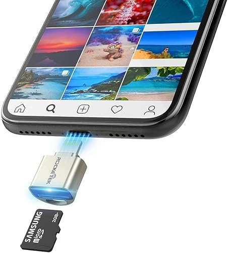 TF-Kartenleser für iPhone iPad, Rocketek Micro SD Card Adapter Lightning MS Memory Cards Kamera Reader Kompatibel mit iPhone 14/13/12/11/X/8, iPad mini/Air