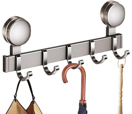 Ganci a ventosa per bagno, ganci a ventosa per cucina, accessori da bagno, ganci per doccia, ganci per asciugamani a ventosa, facili da usare, portatili per bagno