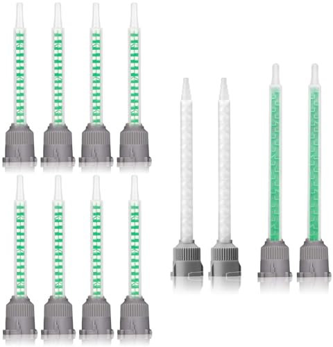 12 bocchette per miscelatori statici per colla 2 K, ugelli per miscelatori statici, 1:1, punte per miscelatore, colla in plastica, tubo di miscelazione per colla in plastica, colla bicomponente, colla