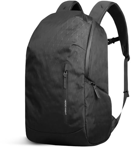 HEROIC KNIGHT Zaino da Viaggio per Uomo e Donna, Tessuto Tecnico Impermeabile e Resistente, Ultraleggero, Grande Capacità 30 L, per Laptop da 17,3 pollici, Ideale per Campeggio ed Escursionismo -Nero