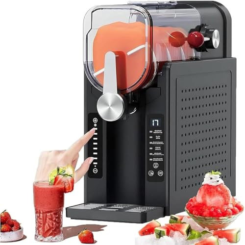 Macchina Per Granite All-in-one Per Uso Domestico, Macchina Per Granite Da 1,6 Litri Con Display LED, Senza Bisogno Di Ghiaccio E 6 Programmi Preimpostati, Controllo Della Temperatura, Per Gelati, Fra