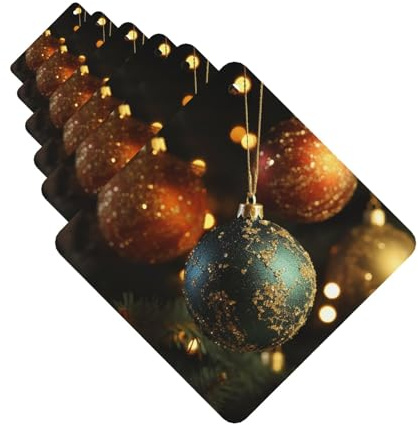 Lot de 6 désodorisants de voiture en forme de boules sur le sapin de Noël - Désodorisant à suspendre pour voiture - Décoration de chambre automobile