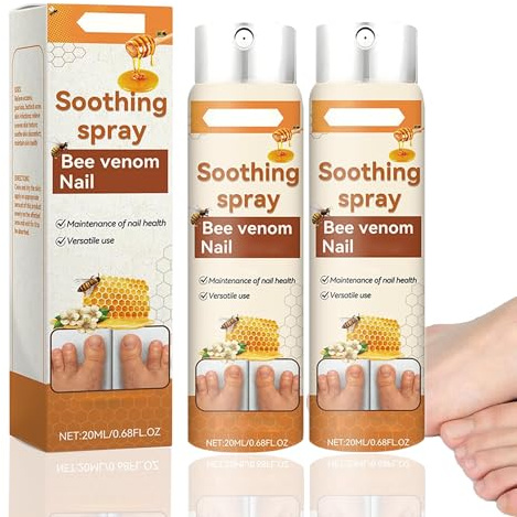 Cvreoz Bienengift Nagel-Reparatur Spray, 2 Stück Propolis Nagelserum Mit Schnell Einziehender Formel Und Hydratisierung,Bienengift Spray,Nagelwachstums- Und Reparaturserum,Für Finger & Zehen