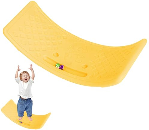 YNPQTDS Wobble Balance-Board, Balance-Board für | Gebogenes Trainingsbrett, sensorisches Lernspielzeug, oszillierende Übung für und Mädchen, Verwendung in