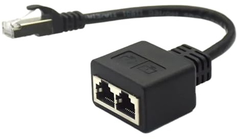 NIHENHAO Cable Adaptador Divisor RJ45 Conector Macho a 2 Conectores Hembra Cable Extensor Ethernet Adaptador de Red Cable con Enchufe