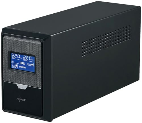 revolt USV für PC und Router: Unterbrechungsfreie Stromversorgung 1.500 VA, 900 W, 2X 230-V-Ausgang (USV für Datenserver, für Arbeitszimmer, Monitor)