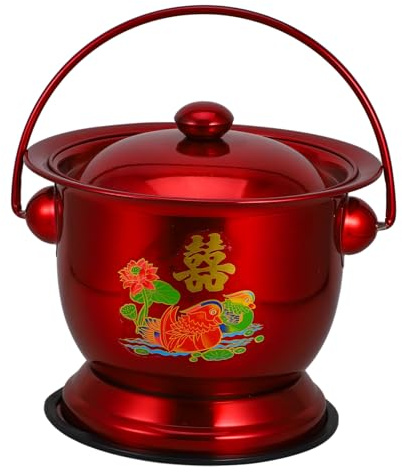 ROMISBABA Pot de Chambre Acier Inoxydable Robuste pour Adultes et Personnes Âgées Urinoir Portable Ergonomique Enceintes Usage Domestique et Au Lit Facile à Nettoyer avec Couvercle