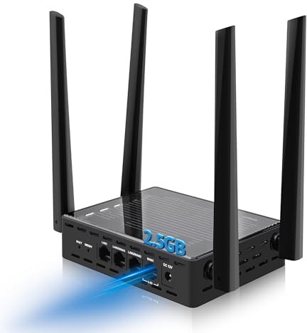 MNBOXCONET Router Wi-Fi 7 Q3600 5G compatible con tarjetas SIM, 2.5 Gigabit WLAN/LAN Mesh Dual-Band 2.4GHz y 5GHz