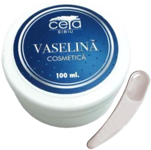 CETA Vaselina Cosmetica, Pura 100ml – Emolliente pelle secca, screpolata, sensibile, Riduzione delle Rughe – Protegge e ammorbidisce mani, piedi, talloni, gomiti e labbra – Ideale post‑depilazione