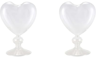 Cryofu 2 vasi da fiori in vetro, vaso a forma di cuore, decorazione per la casa, decorazione da scrivania, per feste di nozze