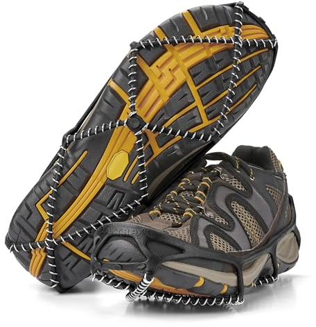 Yaktrax Walk Traction Cleats for Walking on Snow and Ice (1 Pair), Large , Black