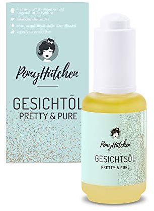 PonyHütchen Gesichtsöl Face Oil – Bio Arganöl – Squalan + Aloe Vera – duftstofffrei - intensive Pflege bei Falten und Linien – natürliche Anti-Aging Pflege - sensible Haut - reife Haut - 30 ml