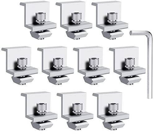Zocipro 10pcs Solarmodul Halterung 30mm Solar Panel Randklemme Halterungen | Solar Endklemme Verstellbare Solar Panel ,Befestigung Solarmodul Für Solarpanel, Halter Solarpanel, für Modulhöhe
