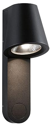 Paulmann 94862 LED Außenwandleuchte Caissa Bewegungsmelder mit Hochfrequenz-Sensor IP44 105x127mm 3000K 9W 700lm 230V 65° Anthrazit Außenleuchte