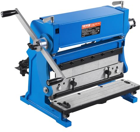 VEVOR Machine à cintrer tôles, 305 mm, cintreuse à ciseaux à rouler 3en1, presse plieuse à ciseaux 90°, machine combinée à cisaillement et à rouleaux coulissants pour pliage, laminage, cisaillement