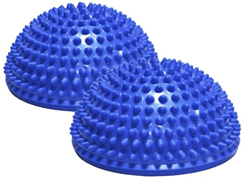 Enjoy Fit® Balance igelkott noppboll massageboll halvkula set om 2 (blå)