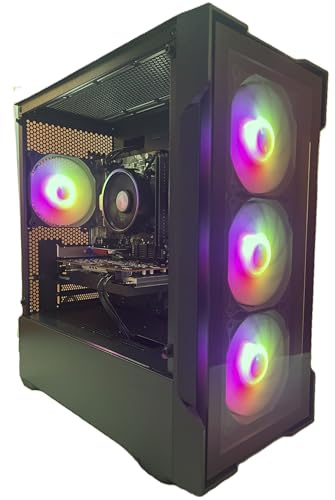 Tech-Replay Gaming PC - Ryzen 5 3600, Radeon RX 6600 8GB Graphics Card, 16GB DDR4 Ram, 512GB NVME SSD, 4x ARGB Fans, WiFi, windows 11 computer