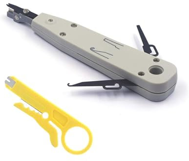 LSA Outil de Montage - Outil de Pose pour Prises Réseau, Zones de Brassage et de Réseau Ethernet - Outil Insertion LSA avec Pince à Dénuder