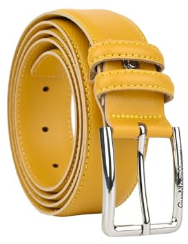 GianMarcoVenturi Gürtel aus echtem Leder, Unisex für Herren und Damen, Made in Italy, kürzbar, 3,5 cm, mit Geschenkbox