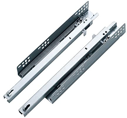 Heavy Duty Soft Closes - Guide nascoste per cassetti, estensione completa, binari in metallo da 40 cm per un funzionamento regolare, 1 paio (400 mm)