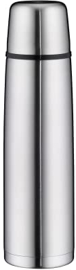 alfi ISOTHERM PERFECT DV 1,0l, Isolierflasche aus Edelstahl mit Trinkbecher, absolut dicht mit Drehverschluss, hält warm, ohne Fingerabdrücke, langlebig, spülmaschinenfest, BPA-frei